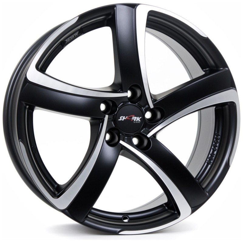 Janta aliaj ALUTEC SHARK 8x18 5X114.3 ET45 RACING SCHWARZ FRONTPOLIERT