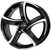 Janta aliaj ALUTEC SHARK 7.5x17 5X100 ET48 RACING SCHWARZ FRONTPOLIERT