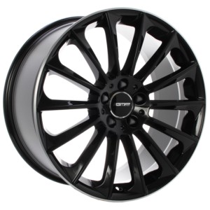 Janta aliaj GMP STELLAR 10x22 5x130 ET35 CB84.1 Black with polished lip