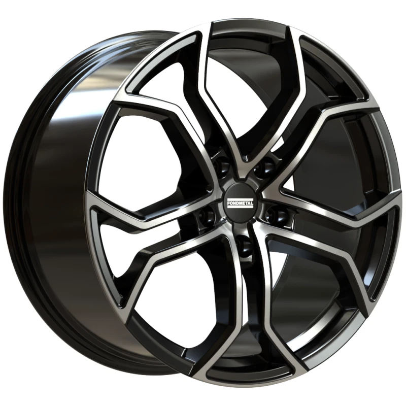 Janta aliaj FONDMETAL 9XR 9x20 127 ET45 GLOSSY BLACK MACHINED