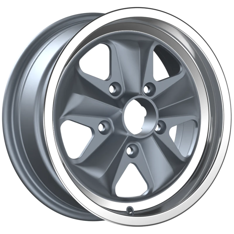 Janta aliaj FONDMETAL HF15 5x15 130 ET48 MATT SILVER MACHINED LIP