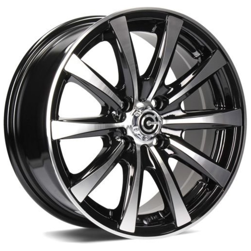 Janta aliaj Carbonado Raven 6.5x15 4x100 ET35 BFP - Black Front Polished