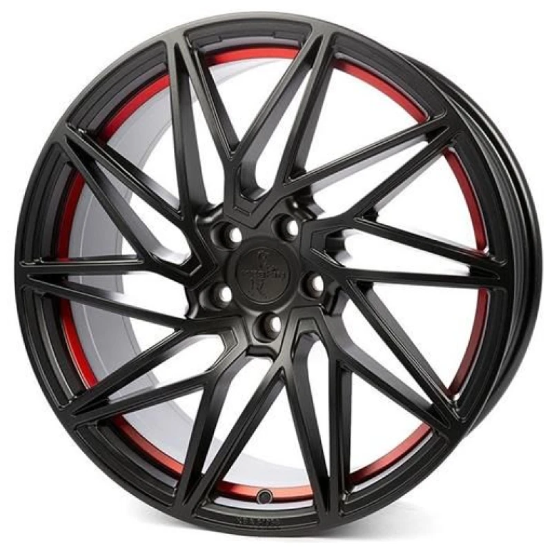 Janta aliaj Keskin Tuning KT20 8.5x19 5x112 ET30 MBRI - MATT BLACK RED INSIDE
