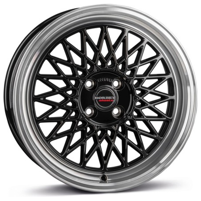 Janta aliaj Borbet B 7.0x17 4x100 ET25 BRP - black rim polished