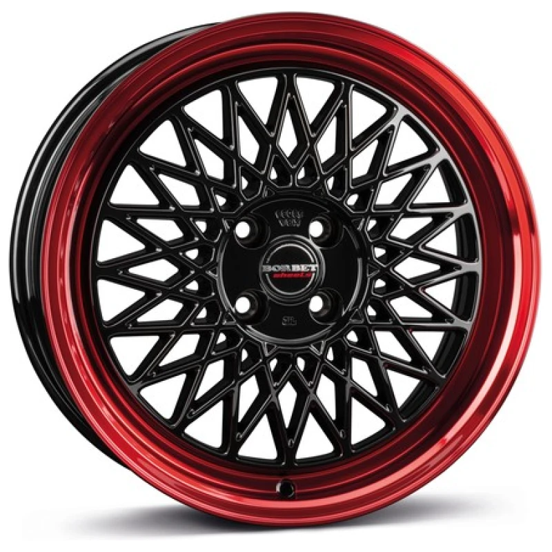Janta aliaj Borbet B 7.0x17 4x100 ET38 BRR - Black Rim Red