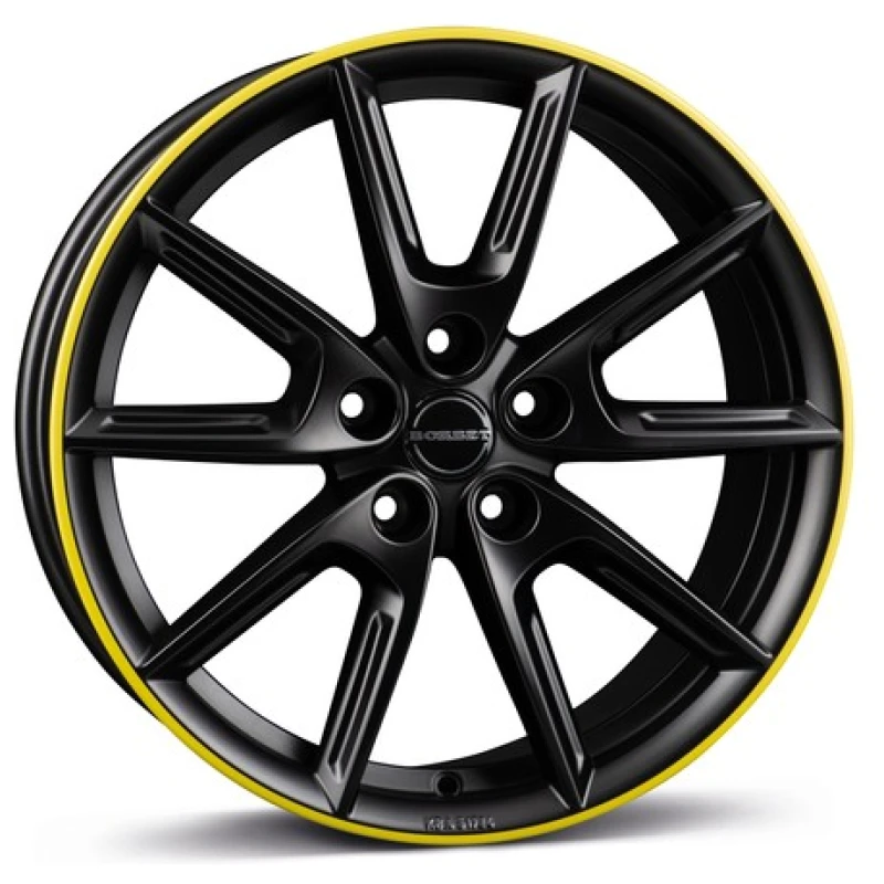 Janta aliaj Borbet LX18 8.0x18 5x112 ET44 BMRY - Black Matt Rim Yellow