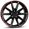 Janta aliaj Borbet LX18 8.0x18 5x108 ET45 BGRR - Black Glossy Rim Red