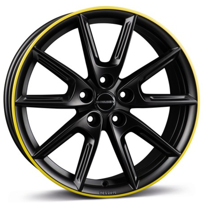 Janta aliaj Borbet LX18 8.0x18 5x112 ET48 BMRY - Black Matt Rim Yellow
