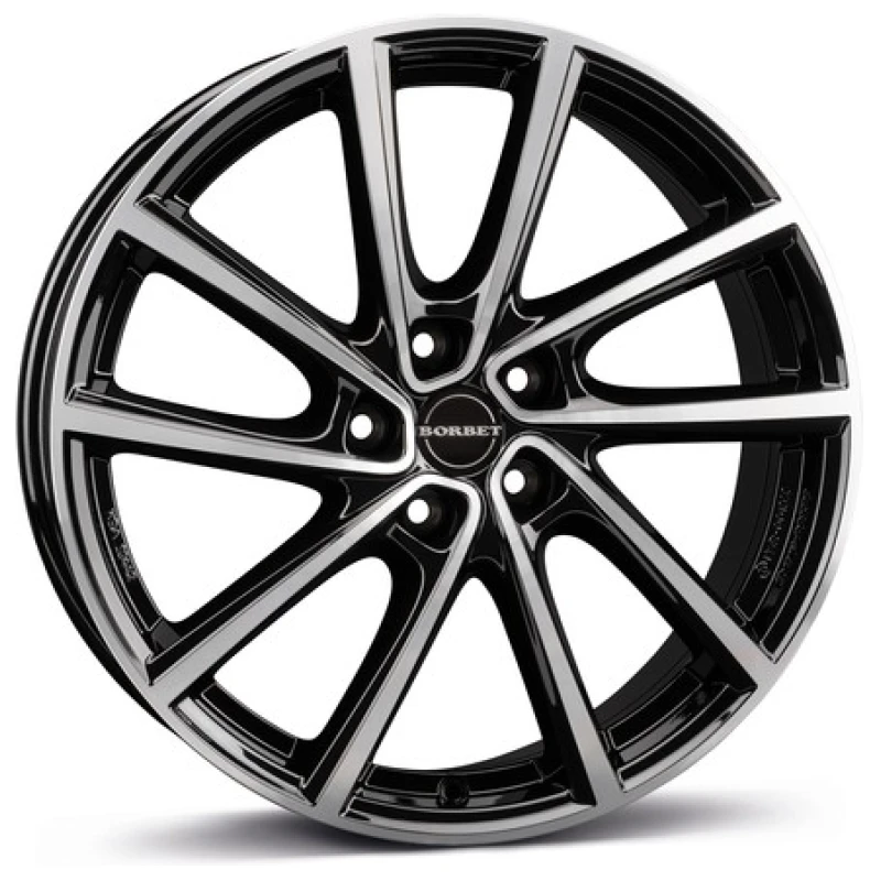 Janta aliaj Borbet V 7.0x19 5x108 ET38 BPG - Black polished glossy