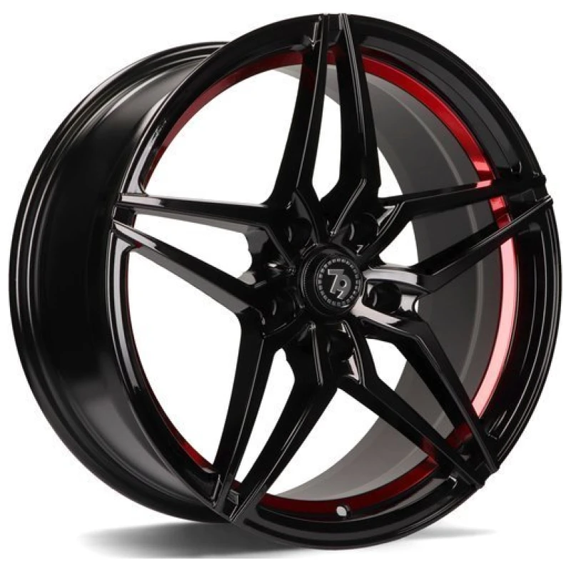 Janta aliaj seventy9 SV-A 8.0x18 5x120 ET30 BGRIL- Black Glossy Red Inner Lip