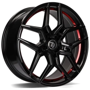 Janta aliaj seventy9 SV-B 8.5x19 5x112 ET35 BGRIL- Black Glossy Red Inner Lip