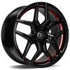 Janta aliaj seventy9 SV-B 8.5x19 5x120 ET33 BGRIL- Black Glossy Red Inner Lip