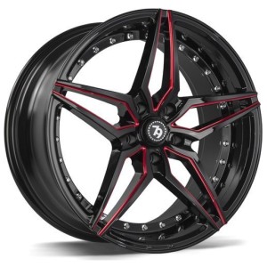 Janta aliaj seventy9 SV-AR 9.5x19 5x112 ET38 BGMR - Black Glossy Milled Red
