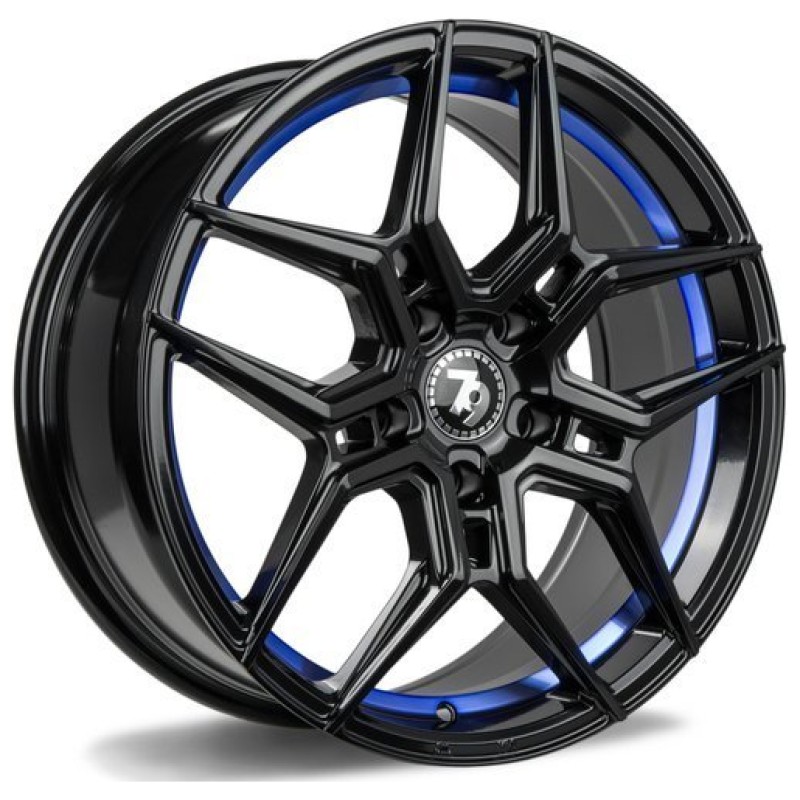 Janta aliaj seventy9 SV-B 8.0x18 5x112 ET35 BGBIL - Black Glossy Blue Inner Lip
