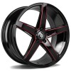 Janta aliaj seventy9 SV-N 8.5x19 5x120 ET30 BGMR - Black Glossy Milled Red