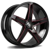 Janta aliaj seventy9 SV-N 8.5x19 5x120 ET30 BGMR - Black Glossy Milled Red