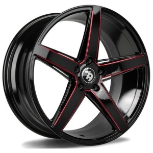 Janta aliaj seventy9 SV-N 8.5x19 5x120 ET30 BGMR - Black Glossy Milled Red