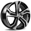 Janta aliaj Carbonado Strike 8.0x19 5x108 ET45 BFP - Black Front Polished