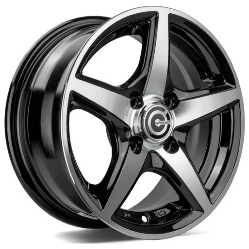 Janta aliaj Carbonado Crow 5.5x13 4x100 ET30 BFP - Black Front Polished