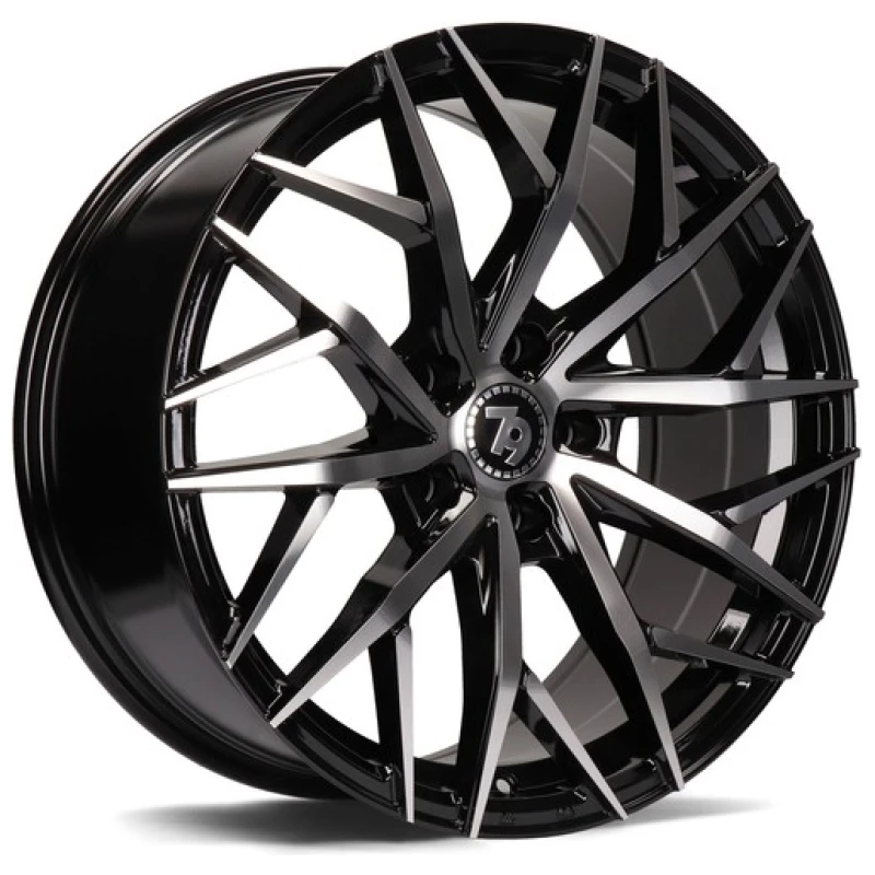 Janta aliaj seventy9 SV-C 8.0x18 5x100 ET40 BFP - Black Front Polished