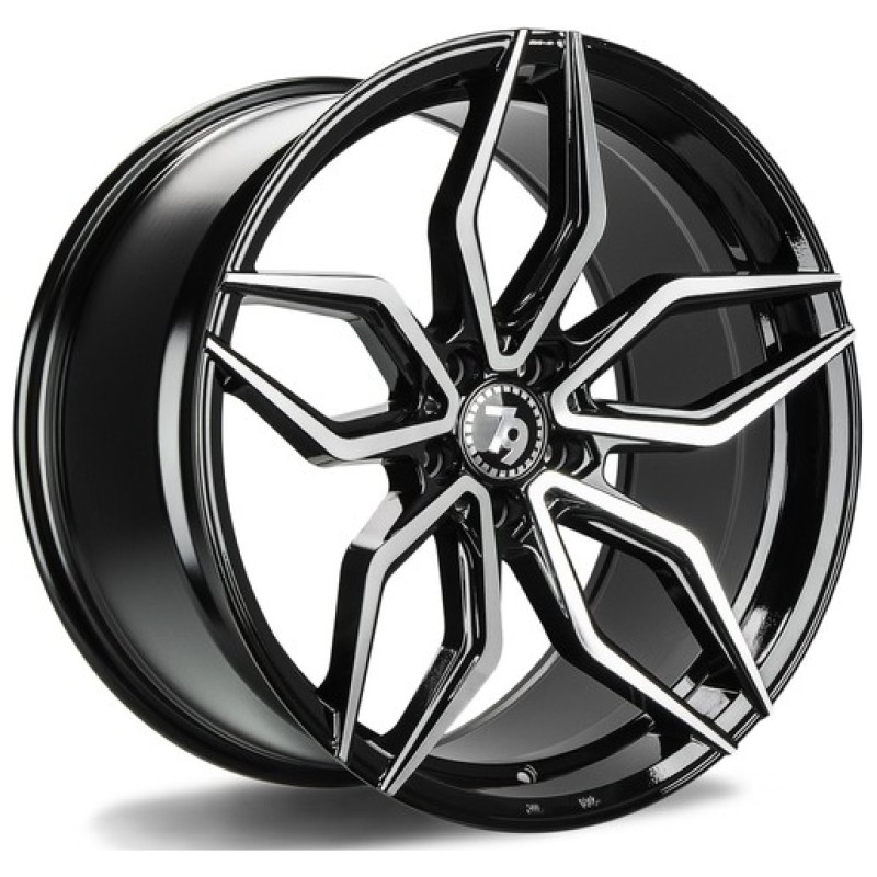 Janta aliaj seventy9 SCF-D 9.5x19 5x120 ET35 BFP - Black Front Polished