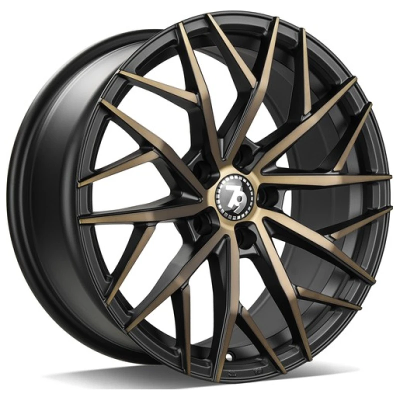 Janta aliaj seventy9 SV-C 7.5x17 5x112 ET40 BGGF - Black Glossy Gold Front