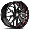 Janta aliaj seventy9 SV-C 8.0x18 5x100 ET40 BGRIL- Black Glossy Red Inner Lip