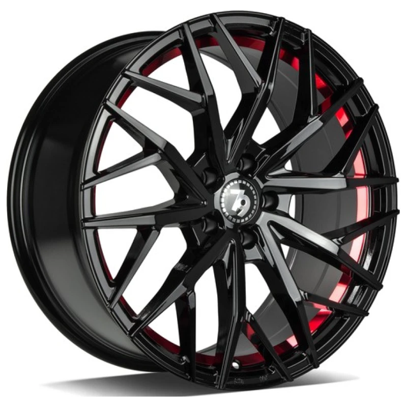 Janta aliaj seventy9 SV-C 8.0x18 5x100 ET40 BGRIL- Black Glossy Red Inner Lip