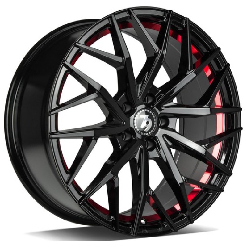 Janta aliaj seventy9 SV-C 8.0x18 5x112 ET30 BGRIL- Black Glossy Red Inner Lip
