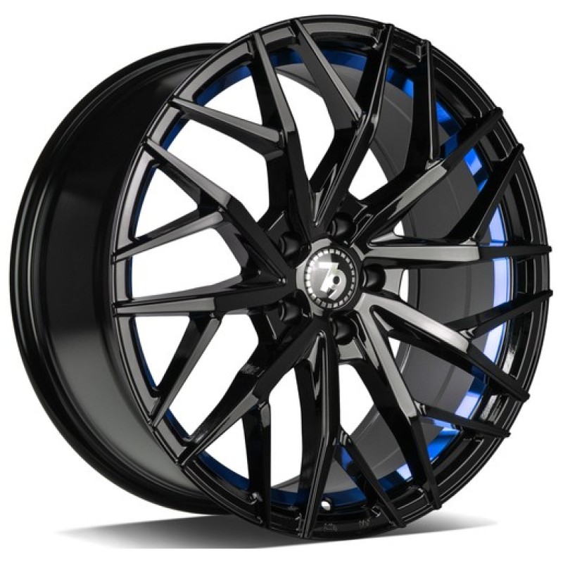 Janta aliaj seventy9 SV-C 8.0x18 5x120 ET33 BGBIL - Black Glossy Blue Inner Lip