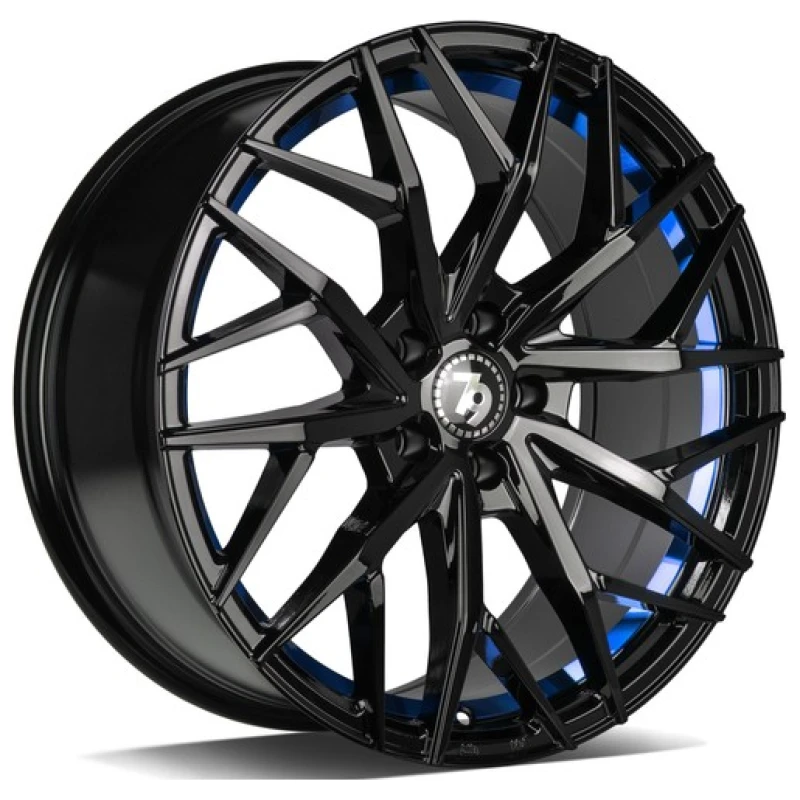 Janta aliaj seventy9 SV-C 8.0x18 5x120 ET33 BGBIL - Black Glossy Blue Inner Lip