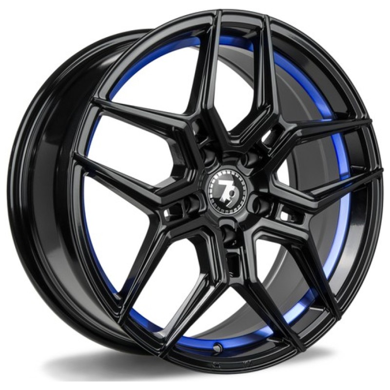 Janta aliaj seventy9 SV-B 9.5x19 5x112 ET38 BGBIL - Black Glossy Blue Inner Lip