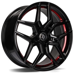 Janta aliaj seventy9 SV-B 8.5x20 5x112 ET30 BGRIL- Black Glossy Red Inner Lip