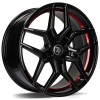 Janta aliaj seventy9 SV-B 10.0x20 5x112 ET40 BGRIL- Black Glossy Red Inner Lip