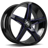 Janta aliaj seventy9 SV-N 8.0x18 5x120 ET30 BGBR - black glossy milled blue