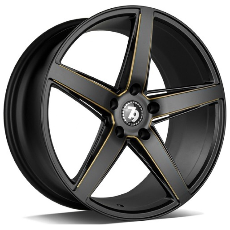 Janta aliaj seventy9 SV-N 9.0x18 5x120 ET35 BGGR - Black Matt Milled Gold