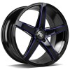 Janta aliaj seventy9 SV-N 8.5x19 5x112 ET35 BGBR - black glossy milled blue