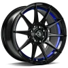 Janta aliaj seventy9 SCF-F 7.0x15 4x100 ET35 BGBIL - Black Glossy Blue Inner Lip