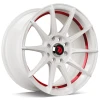 Janta aliaj seventy9 SCF-F 7.0x15 4x100 ET35 WMRIL - White Matt Red Inner Lip