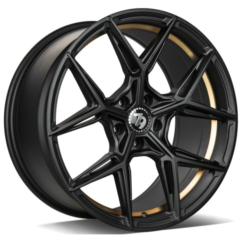 Janta aliaj seventy9 SCF-B 8.0x18 5x112 ET35 BGGIL - Black Matt Gold Inner Lip