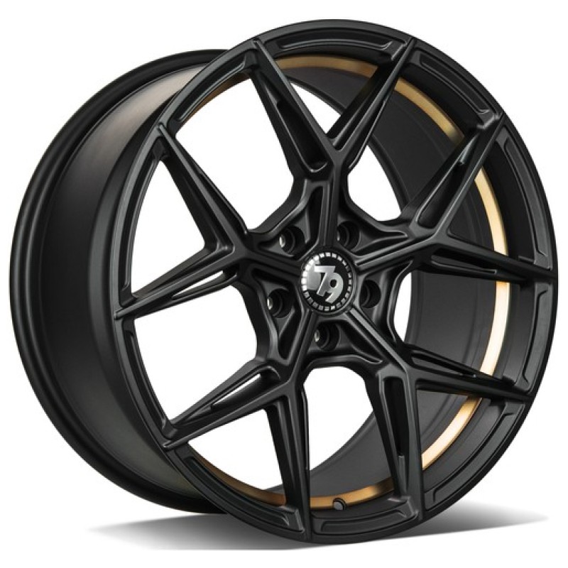 Janta aliaj seventy9 SCF-B 9.0x18 5x112 ET40 BGGIL - Black Matt Gold Inner Lip