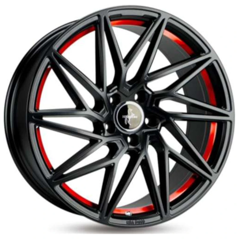 Janta aliaj Keskin Tuning KT20 8.0x18 5x112 ET45 BPRI - Black Painted Red Inside