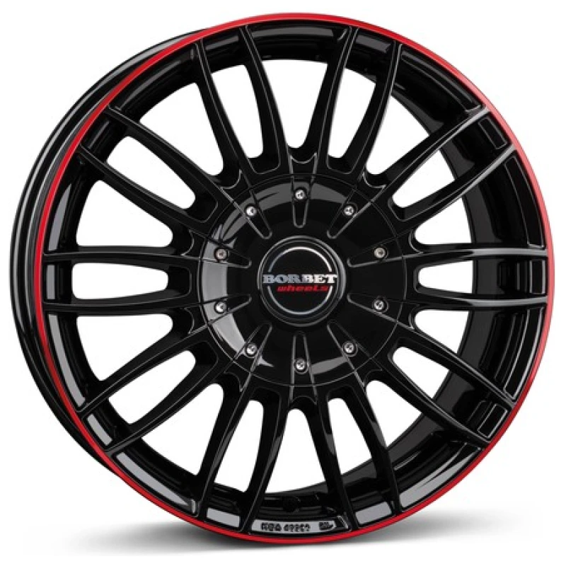 Janta aliaj Borbet CW3 7.5x18 5x120 ET43 BGRR - black glossy red ring