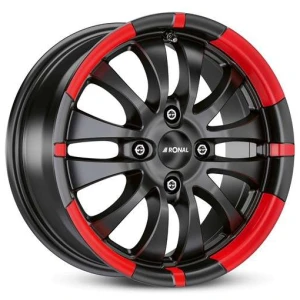 Janta aliaj Ronal R59 7.0x16 4x100 ET38 MCR - Jetblack-Matt-Red Rim