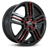 Janta aliaj Ronal R57 7.5x17 5x112 ET48 MCR - Jetblack-Red Spoke
