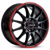 Janta aliaj Ronal R54 7.0x16 4x100 ET38 MCR - Jetblack-Red Rim
