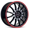 Janta aliaj Ronal R54 7.0x16 5x112 ET35 MCR - Jetblack-Red Rim