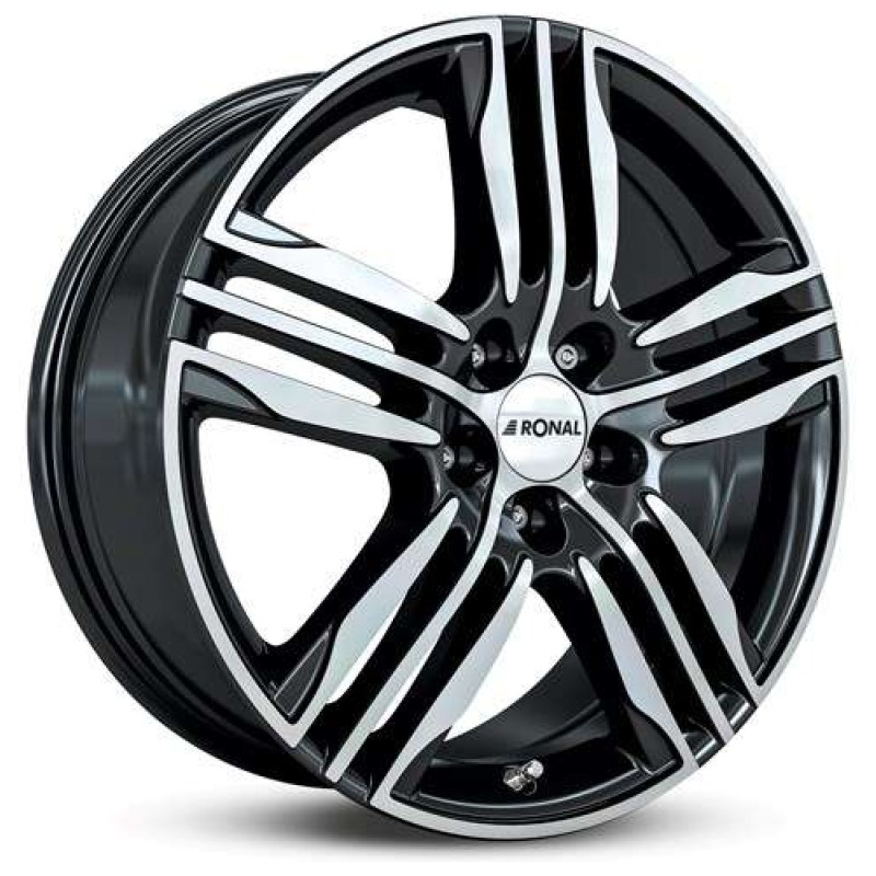 Janta aliaj Ronal R57 7.5x18 5x105 ET42 BF - Schwarz-Frontkopiert