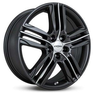 Janta aliaj Ronal R57 7.5x18 5x108 ET40 MBF - Mattschwarz-Frontkopiert