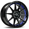 Janta aliaj seventy9 SCF-F 7.0x15 4x100 ET35 BGBIL - Black Glossy Blue Inner Lip